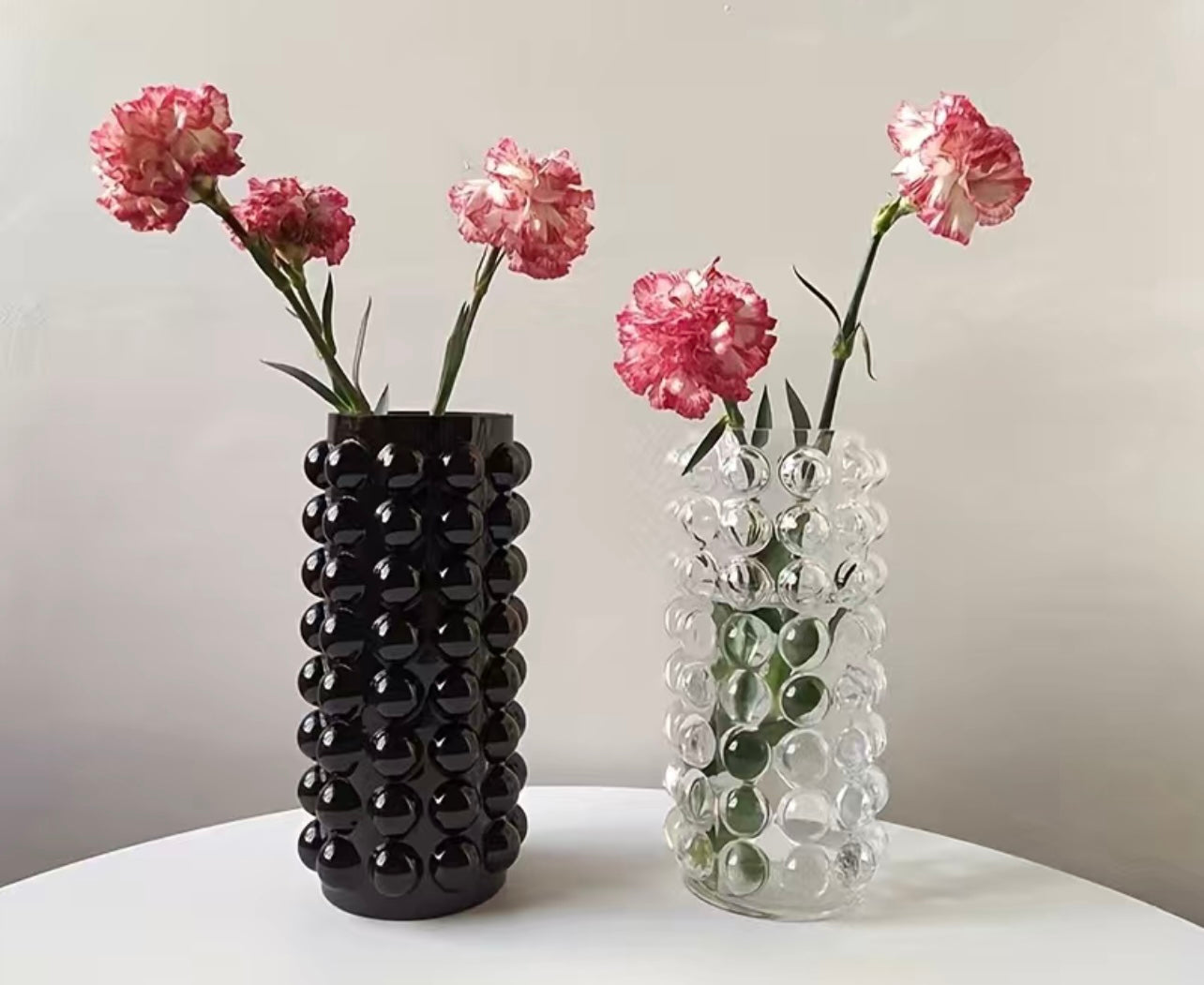 Bubble Glass Flower Vase
