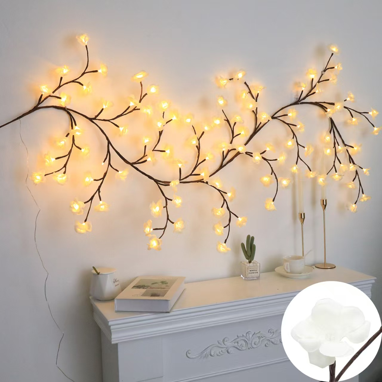 Cherry Blossom Branch LED Wall Light